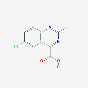 molecular formula C10H7ClN2O2 B13302525 6-Chloro-2-methylquinazoline-4-carboxylic acid 