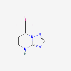 2-Methyl-7-(trifluoromethyl)-4H,5H,6H,7H-[1,2,4]triazolo[1,5-a]pyrimidine