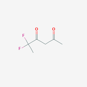 molecular formula C6H8F2O2 B13302560 5,5-Difluorohexane-2,4-dione 