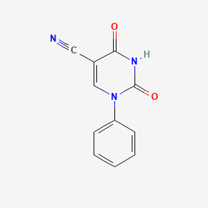 molecular formula C11H7N3O2 B1330261 2,4-二氧代-1-苯基-1,2,3,4-四氢嘧啶-5-腈 CAS No. 6275-84-9