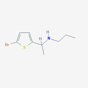 molecular formula C9H14BrNS B13302614 [1-(5-Bromothiophen-2-yl)ethyl](propyl)amine 