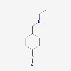 molecular formula C10H18N2 B13302653 4-[(Ethylamino)methyl]cyclohexane-1-carbonitrile 