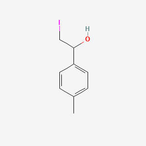 molecular formula C9H11IO B13302659 2-Iodo-1-(4-methylphenyl)ethan-1-ol 