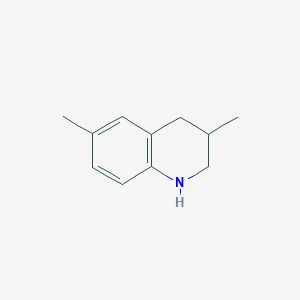 molecular formula C11H15N B13302676 1,2,3,4-Tetrahydro-3,6-dimethylquinoline 