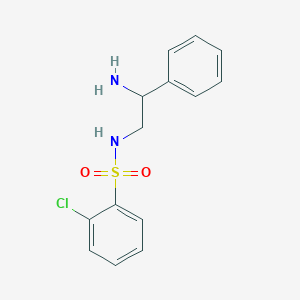 N-(2-Amino-2-phenylethyl)-2-chlorobenzene-1-sulfonamide