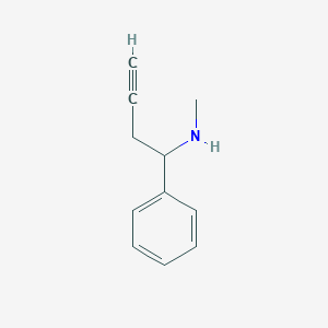 molecular formula C11H13N B13302730 Methyl(1-phenylbut-3-yn-1-yl)amine 