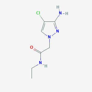 molecular formula C7H11ClN4O B13302740 2-(3-amino-4-chloro-1H-pyrazol-1-yl)-N-ethylacetamide 