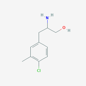 molecular formula C10H14ClNO B13302773 2-Amino-3-(4-chloro-3-methylphenyl)propan-1-ol 