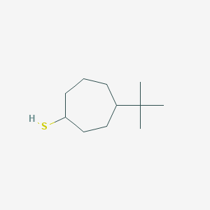 molecular formula C11H22S B13302783 4-Tert-butylcycloheptane-1-thiol 