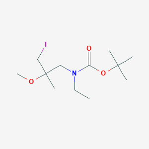 molecular formula C12H24INO3 B13302787 tert-Butyl N-ethyl-N-(3-iodo-2-methoxy-2-methylpropyl)carbamate 