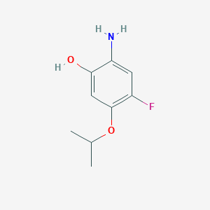 molecular formula C9H12FNO2 B13302803 2-Amino-4-fluoro-5-(propan-2-yloxy)phenol 