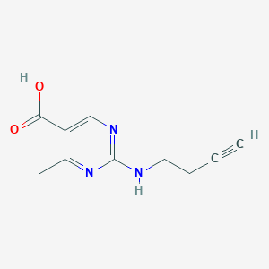 molecular formula C10H11N3O2 B13302909 2-[(But-3-yn-1-yl)amino]-4-methylpyrimidine-5-carboxylic acid 