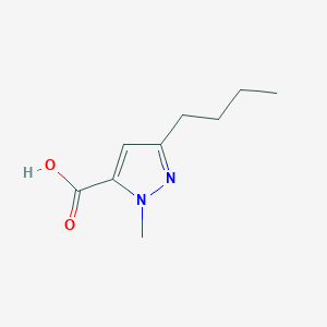 molecular formula C9H14N2O2 B13302932 3-Butyl-1-methyl-1H-pyrazole-5-carboxylic acid 