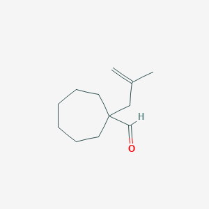 1-(2-Methylprop-2-en-1-yl)cycloheptane-1-carbaldehyde