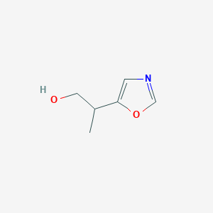 molecular formula C6H9NO2 B13303010 2-(1,3-Oxazol-5-yl)propan-1-ol 