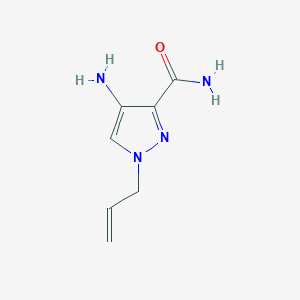 molecular formula C7H10N4O B13303024 4-Amino-1-(prop-2-en-1-yl)-1H-pyrazole-3-carboxamide 