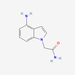 molecular formula C10H11N3O B13303045 2-(4-Amino-1H-indol-1-YL)acetamide 