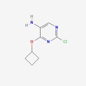 molecular formula C8H10ClN3O B13303054 2-Chloro-4-cyclobutoxypyrimidin-5-amine 