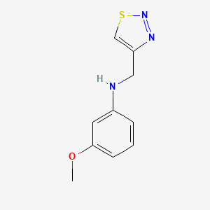 molecular formula C10H11N3OS B13303096 3-Methoxy-N-(1,2,3-thiadiazol-4-ylmethyl)aniline 