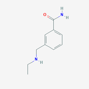 molecular formula C10H14N2O B13303104 3-[(Ethylamino)methyl]benzamide 