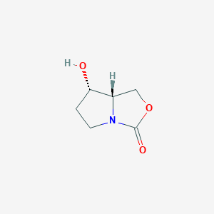 molecular formula C6H9NO3 B13303124 Rac-(7R,7aR)-7-hydroxy-hexahydropyrrolo[1,2-c][1,3]oxazol-3-one 