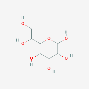 molecular formula C7H14O7 B1330316 6-(1,2-Dihydroxyethyl)oxane-2,3,4,5-tetrol CAS No. 6946-18-5