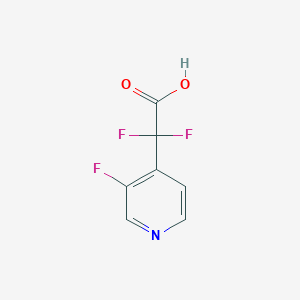 molecular formula C7H4F3NO2 B13303169 2,2-Difluoro-2-(3-fluoropyridin-4-yl)acetic acid 