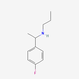 molecular formula C11H16FN B13303181 [1-(4-Fluorophenyl)ethyl](propyl)amine 