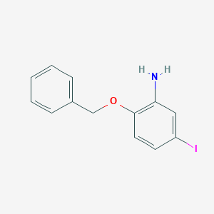 molecular formula C13H12INO B13303187 2-(Benzyloxy)-5-iodoaniline 