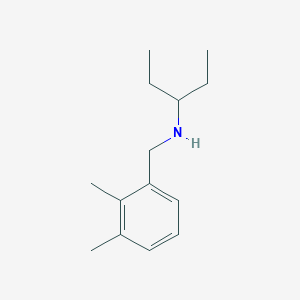 molecular formula C14H23N B13303201 [(2,3-Dimethylphenyl)methyl](pentan-3-yl)amine 