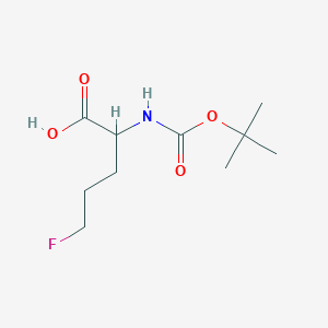 molecular formula C10H18FNO4 B13303210 2-([(Tert-butoxy)carbonyl]amino)-5-fluoropentanoic acid 