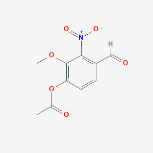 molecular formula C10H9NO6 B1330322 4-甲酰基-2-甲氧基-3-硝基苯乙酸酯 CAS No. 2698-69-3