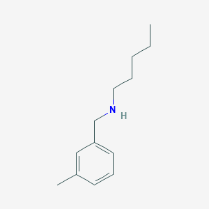 molecular formula C13H21N B13303233 [(3-Methylphenyl)methyl](pentyl)amine 