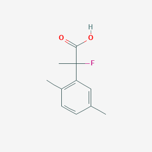 molecular formula C11H13FO2 B13303234 2-(2,5-Dimethylphenyl)-2-fluoropropanoic acid 