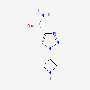 molecular formula C6H9N5O B13303246 1-(azetidin-3-yl)-1H-1,2,3-triazole-4-carboxamide 