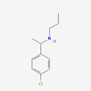 molecular formula C11H16ClN B13303269 [1-(4-Chlorophenyl)ethyl](propyl)amine 