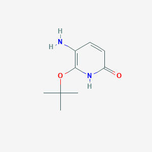 molecular formula C9H14N2O2 B13303306 5-Amino-6-(tert-butoxy)pyridin-2-OL 