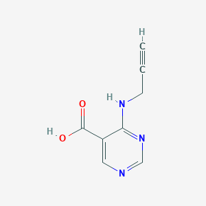 molecular formula C8H7N3O2 B13303318 4-[(Prop-2-yn-1-yl)amino]pyrimidine-5-carboxylic acid 