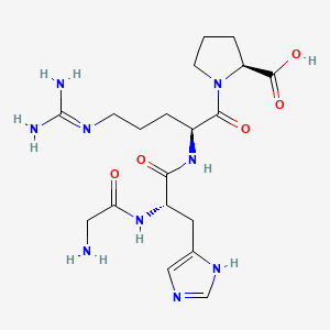 molecular formula C19H31N9O5 B1330335 Glycyl-histidyl-arginyl-proline CAS No. 67869-60-7