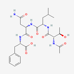 molecular formula C25H37N5O8 B1330339 Acetylthreonyl-leucyl-asparaginyl-phenylalanine CAS No. 137372-00-0