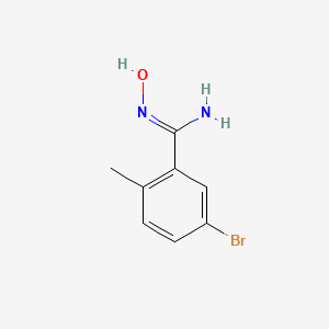 molecular formula C8H9BrN2O B13303391 5-Bromo-N'-hydroxy-2-methylbenzene-1-carboximidamide 