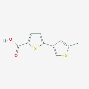 molecular formula C10H8O2S2 B13303417 5-(5-Methylthiophen-3-yl)thiophene-2-carboxylic acid 