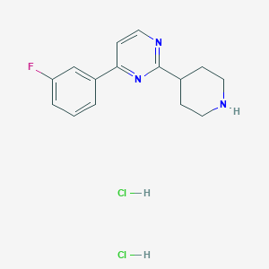 4-(3-Fluorophenyl)-2-(piperidin-4-yl)pyrimidine dihydrochloride