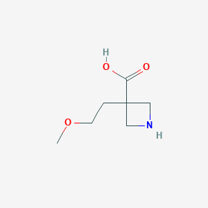 molecular formula C7H13NO3 B13303487 3-(2-Methoxyethyl)azetidine-3-carboxylic acid 