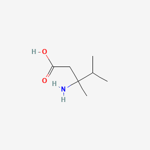 molecular formula C7H15NO2 B13303503 3-Amino-3,4-dimethylpentanoic acid 