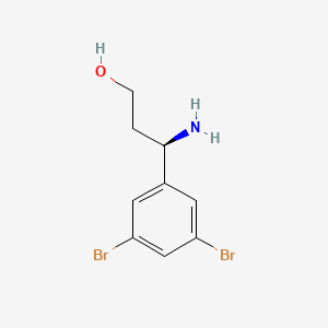 (3R)-3-Amino-3-(3,5-dibromophenyl)propan-1-OL