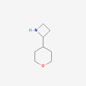 molecular formula C8H15NO B13303521 2-(Oxan-4-yl)azetidine 