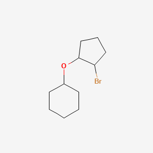 molecular formula C11H19BrO B13303564 [(2-Bromocyclopentyl)oxy]cyclohexane 