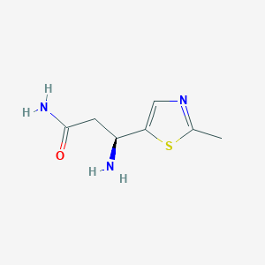 (3S)-3-Amino-3-(2-methyl-1,3-thiazol-5-yl)propanamide