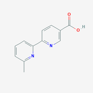 molecular formula C12H10N2O2 B13303608 6-(6-Methylpyridin-2-YL)pyridine-3-carboxylic acid 